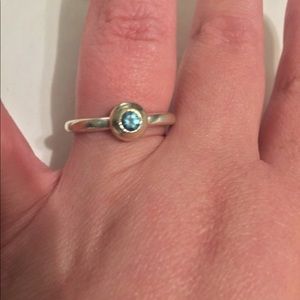 James Avery Blue Zircon ring